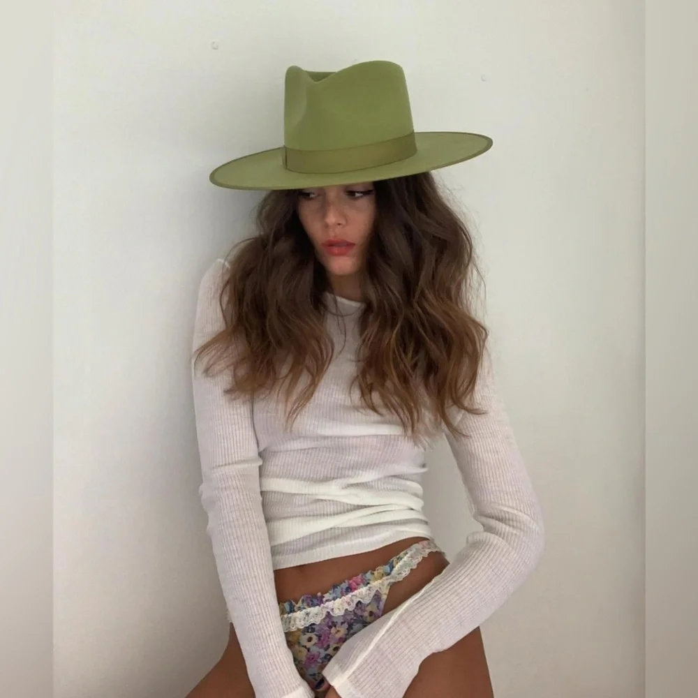 $149 NEW Lack of Color wool cactus rancher hat green matcha M 57cm 22.5” - Picture 1 of 10